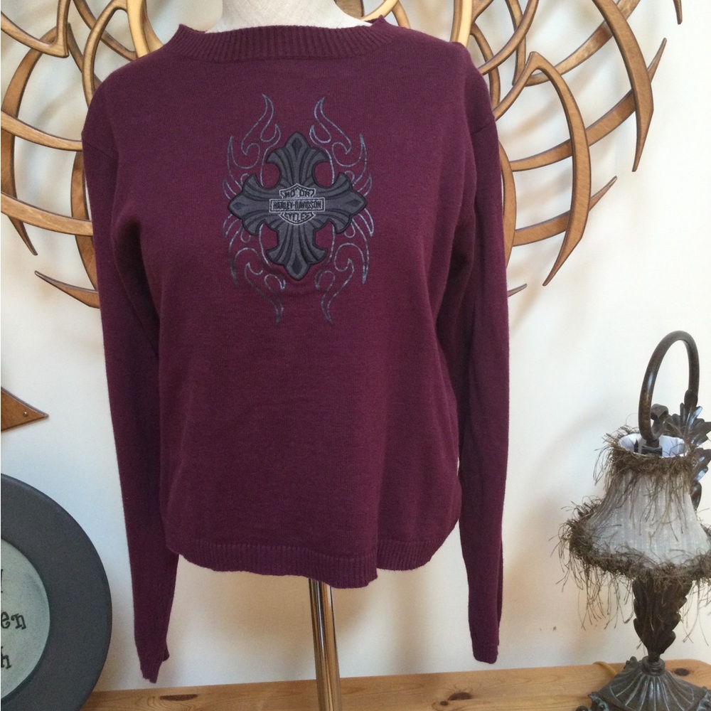 Harley Davidson Sz S Maroon Color Sweatwe